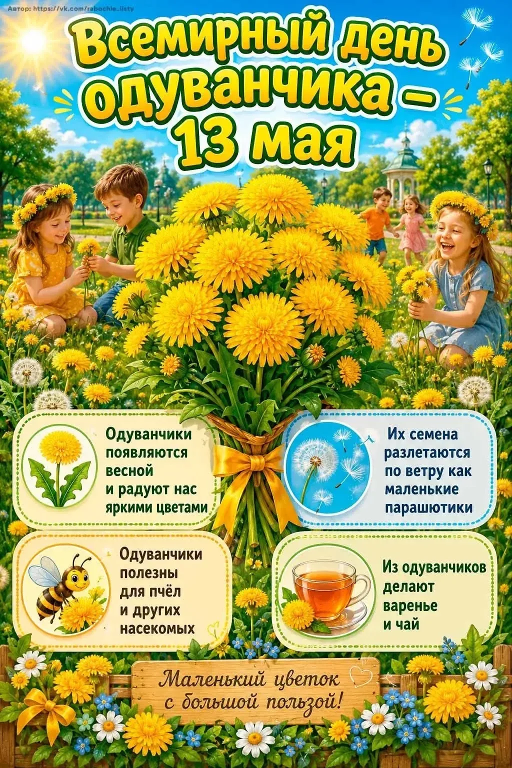 🌼✨ В первой младшей группе прошёл Всемирный день одуванчика! ✨🌼