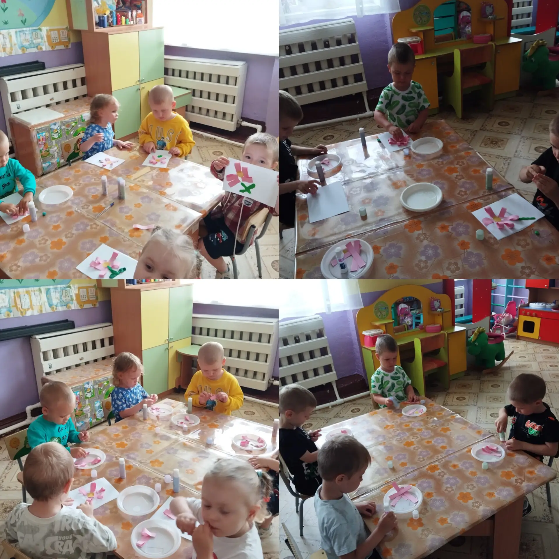 Наши маленькие флористы: цветочная аппликация с секретом! 🌸
Сегодня наши малыши превратились в наст