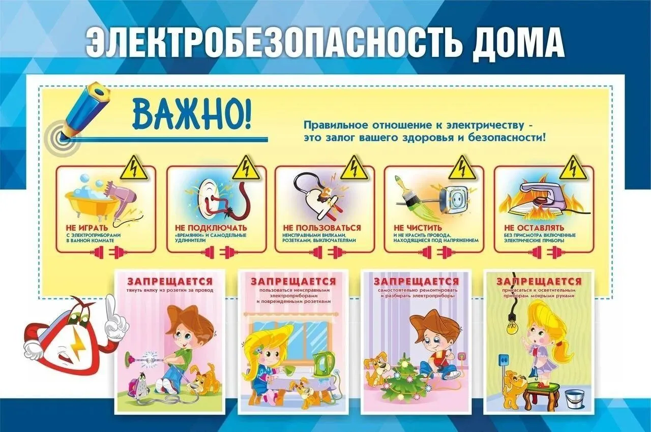⚡ Памятка для родителей и детей: электробезопасность дома и на улице ⚡