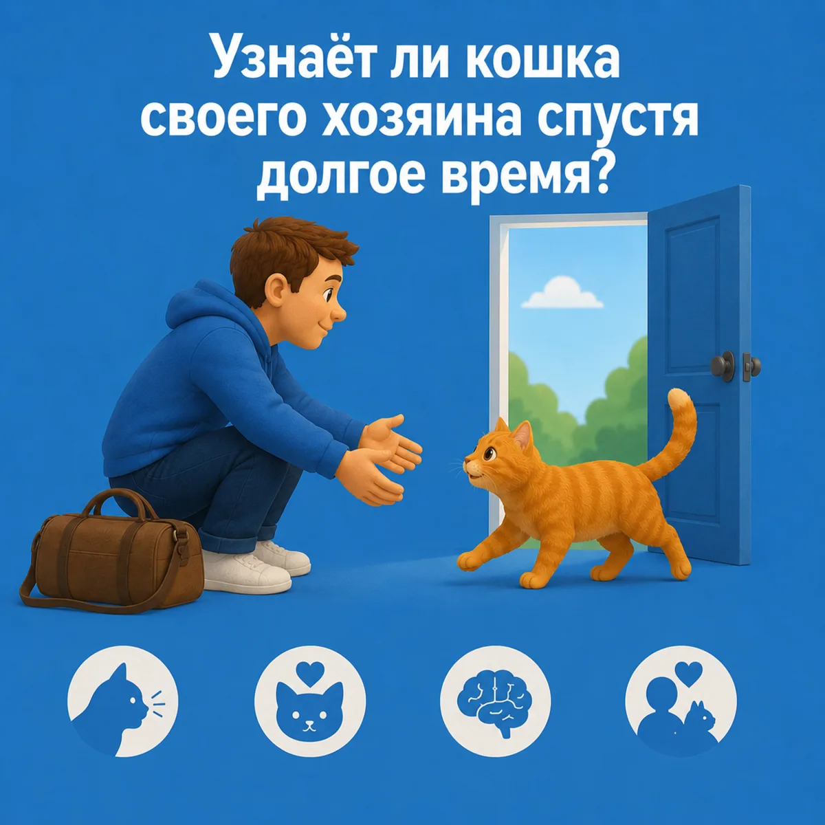 Узнаёт ли кошка своего хозяина спустя долгое время? 🐱❤️

Да, узнаёт. И иногда даже спустя месяцы 