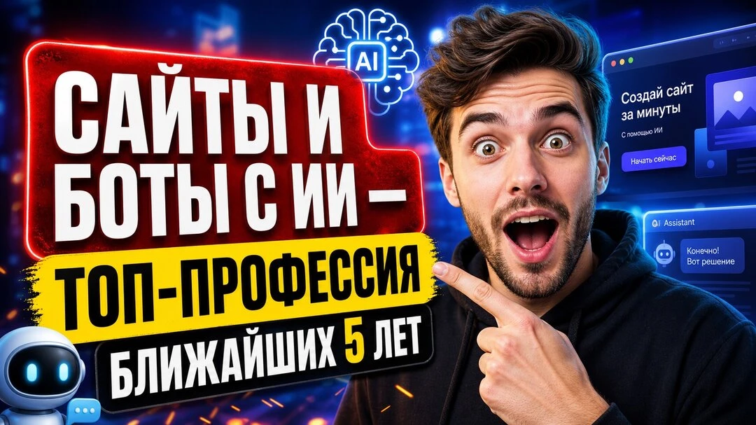 Сайты и боты через ИИ — топ-профессия на 5 лет.