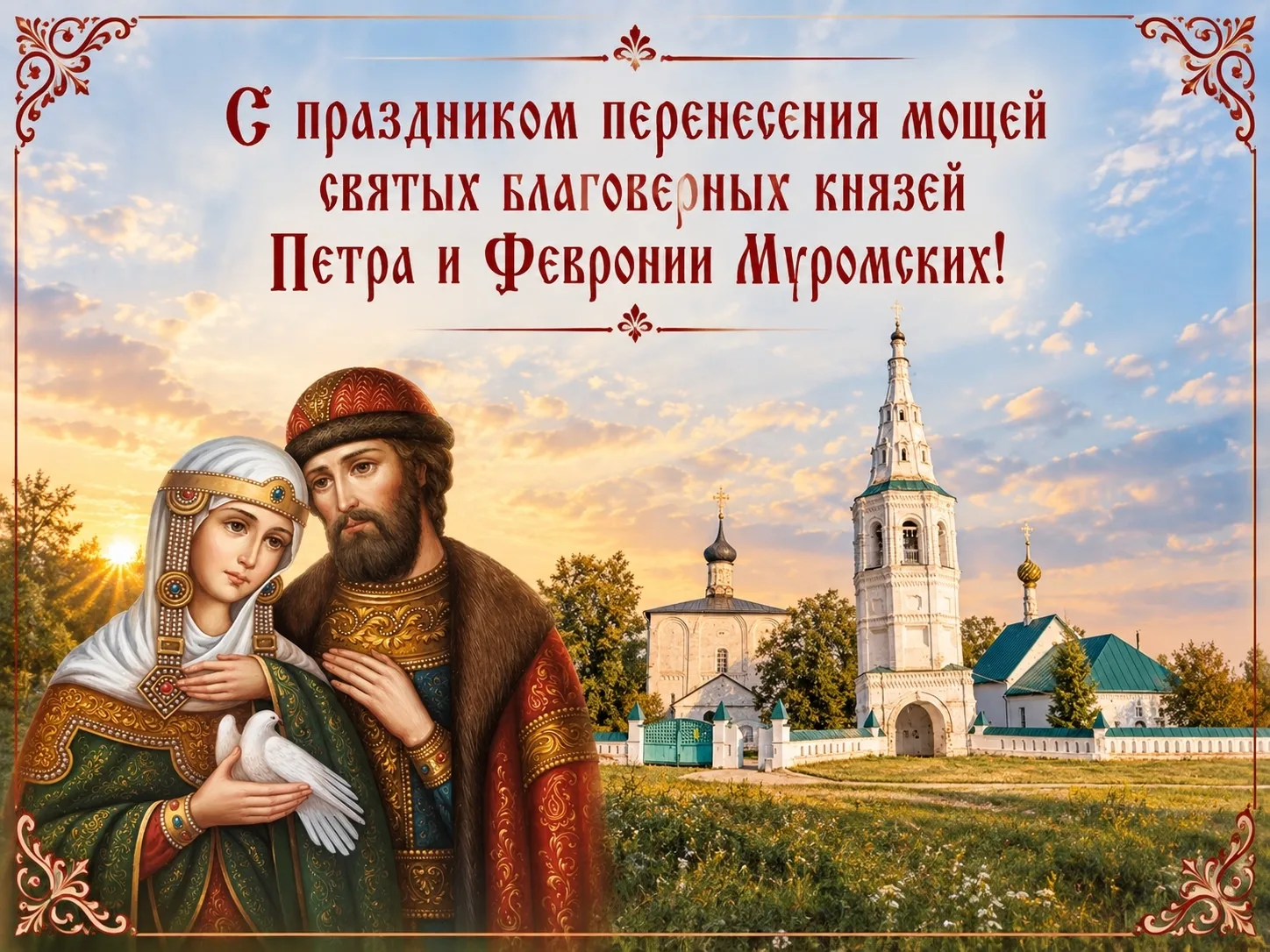 13 сентября, — осенний день памяти святых благоверных князя Петра и княгини Февронии Му...