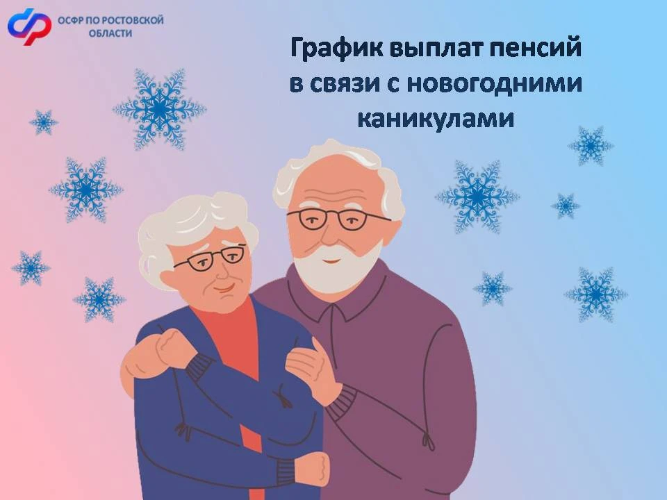 👵👴Отделение СФР по Ростовской области сообщает об изменениях в графике выплат пенсий за январь в свя