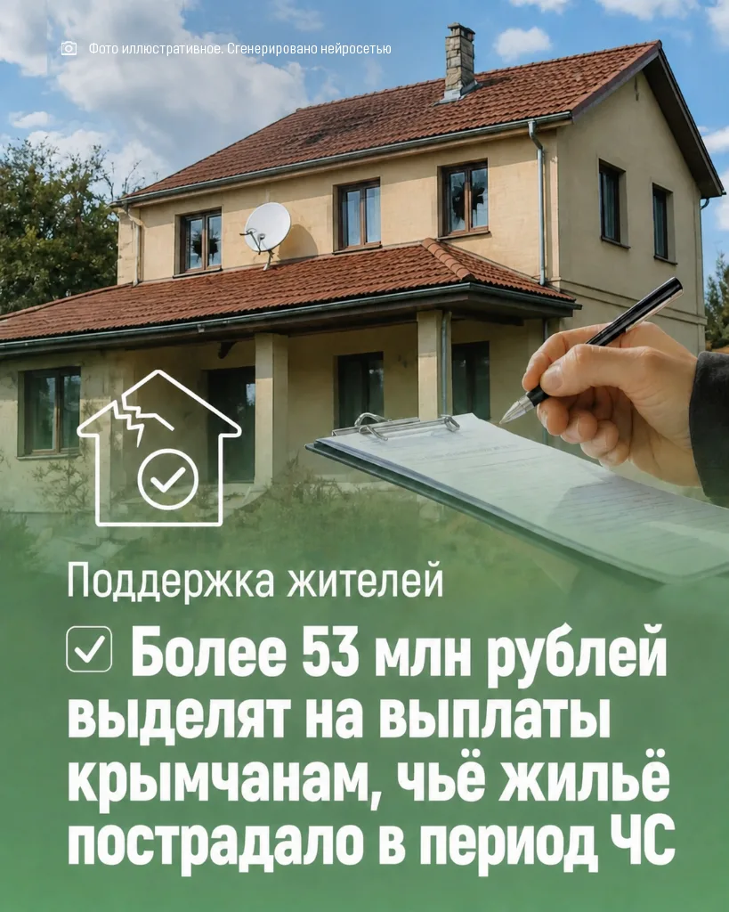 ❗️ Более 53 млн рублей выделят на выплаты крымчанам, чьё жильё пострадало в период ЧС.

Совет минист