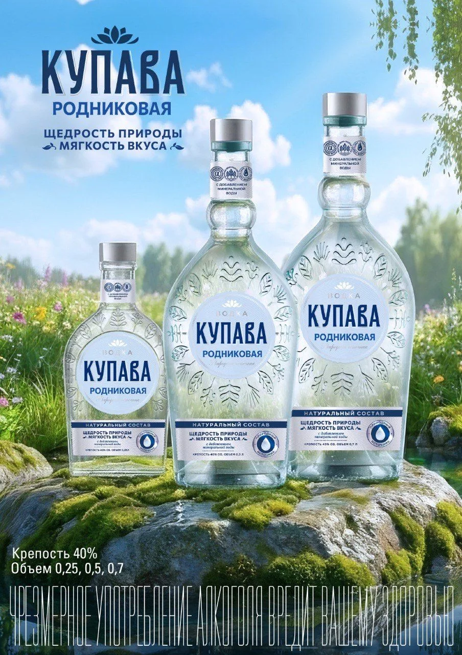 Новости с линии розлива!  «Купава Родниковая» - водка, которая в любое время года напоминает о свеже