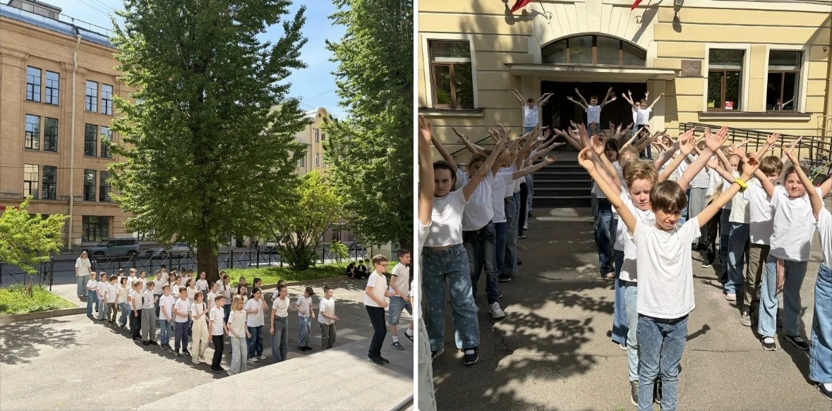 В конце мая на площадке перед нашей школой случилось маленькое чудо: ученики 3‑А и 3‑Б ...