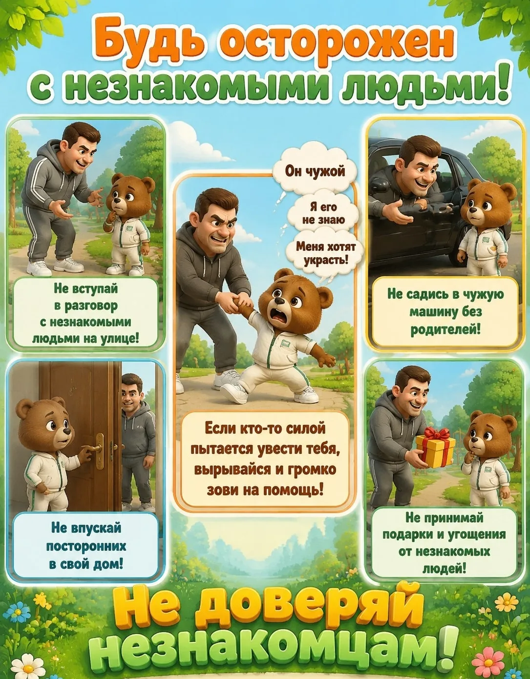 ❗Это важно ❗ 

Безопасность детей — наша общая забота. Напоминаем о важности разговора с малышами о 