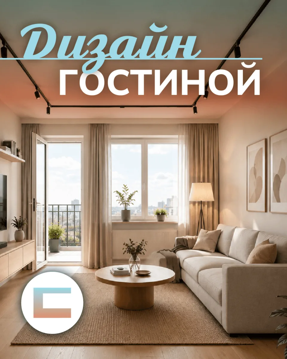 Визуализируем дизайн гостиной