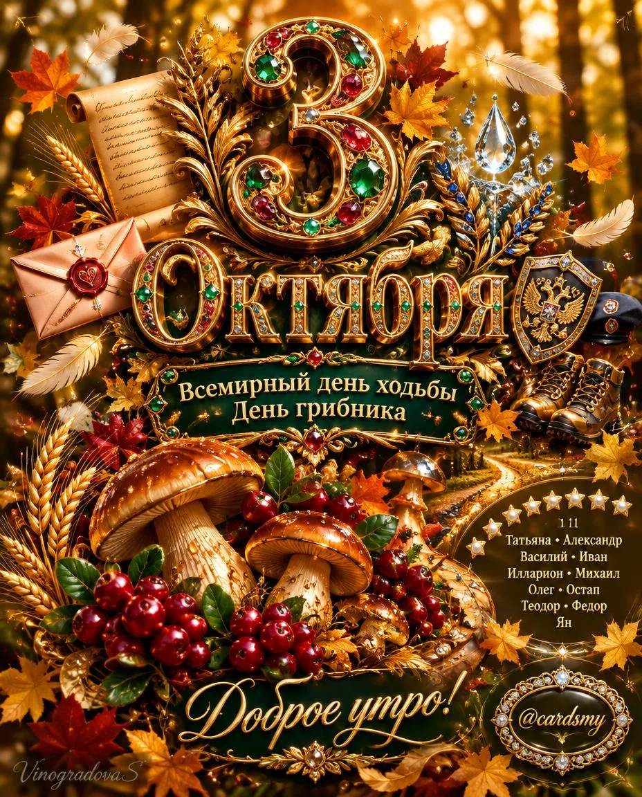 С всемирным днём зодьбы и днём грибника!