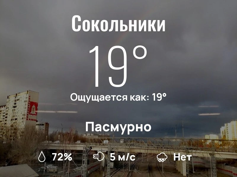 Что с погодой в Сокольниках?