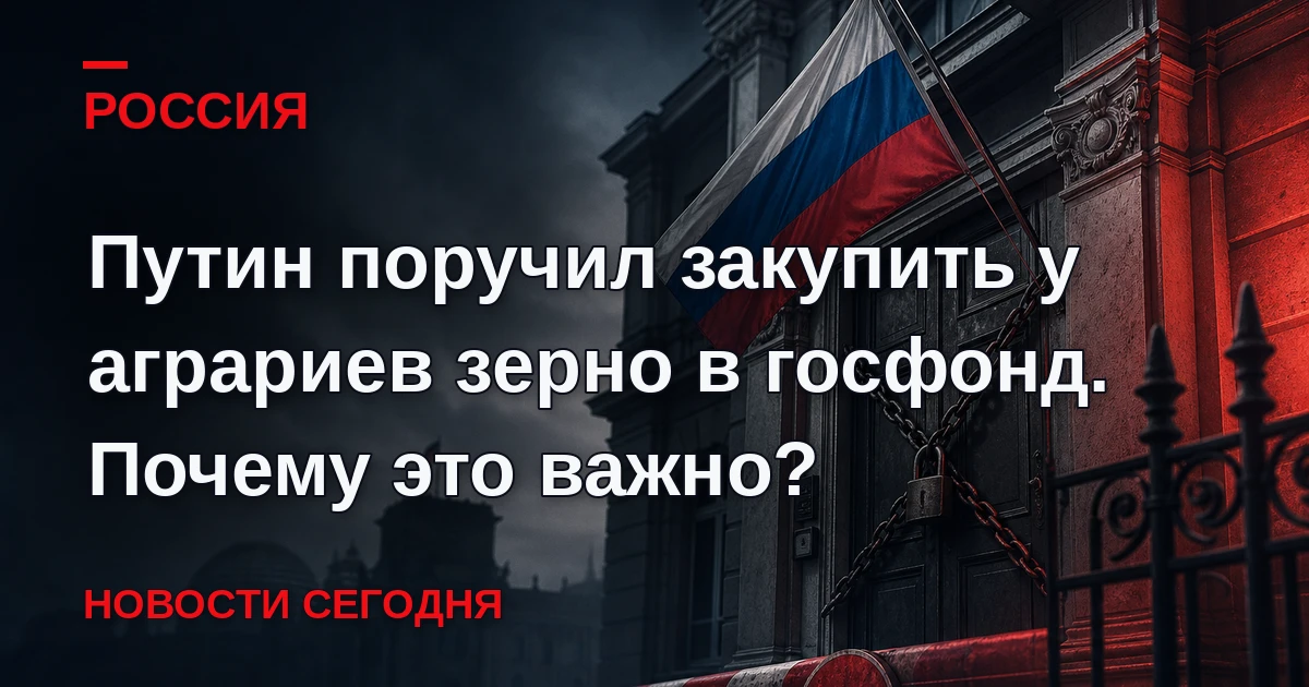 Президент России Владимир Путин поручил правительству организовать закупку зерна у агра...