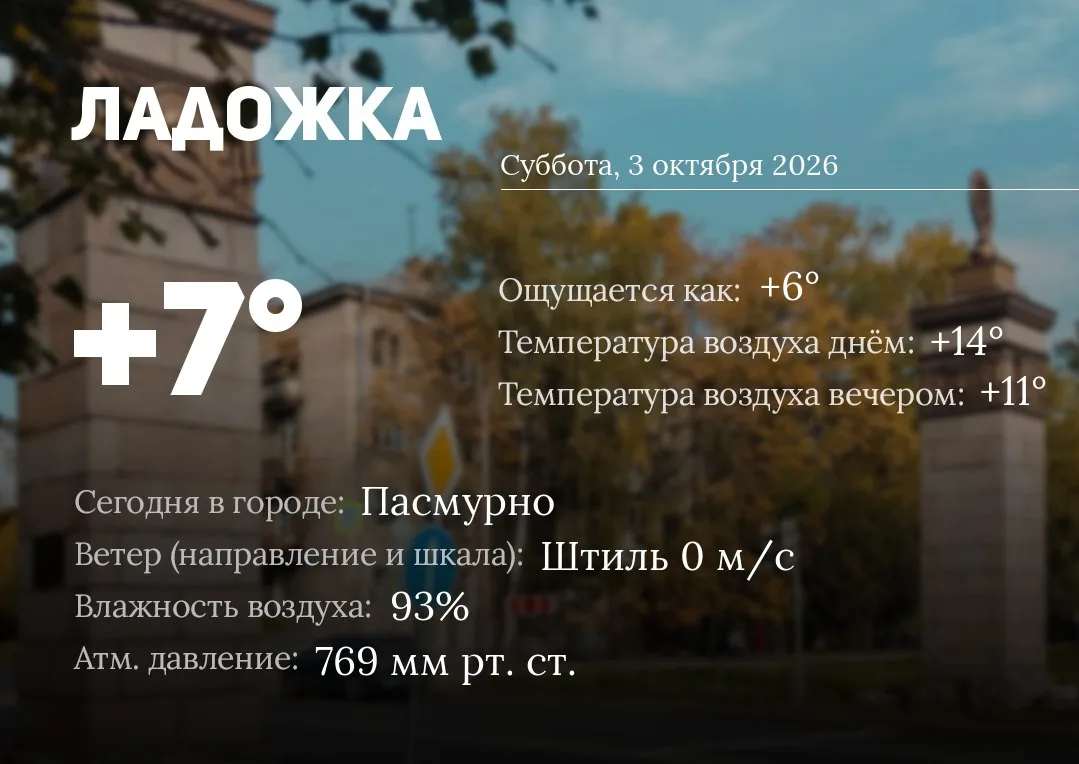 ☀️ Доброе утро, Ладожка!