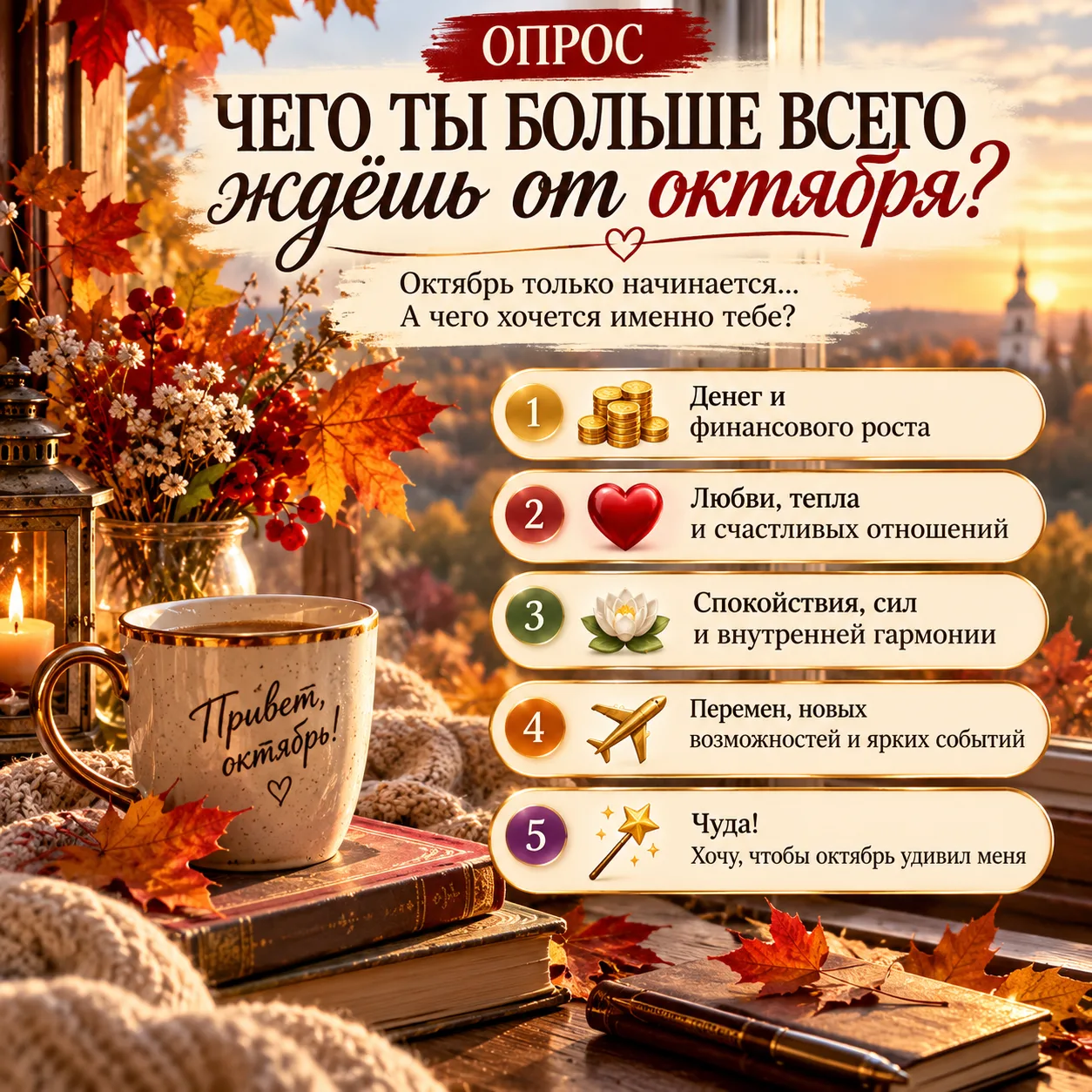 Октябрь только начинается… А чего хочется именно тебе? ✨