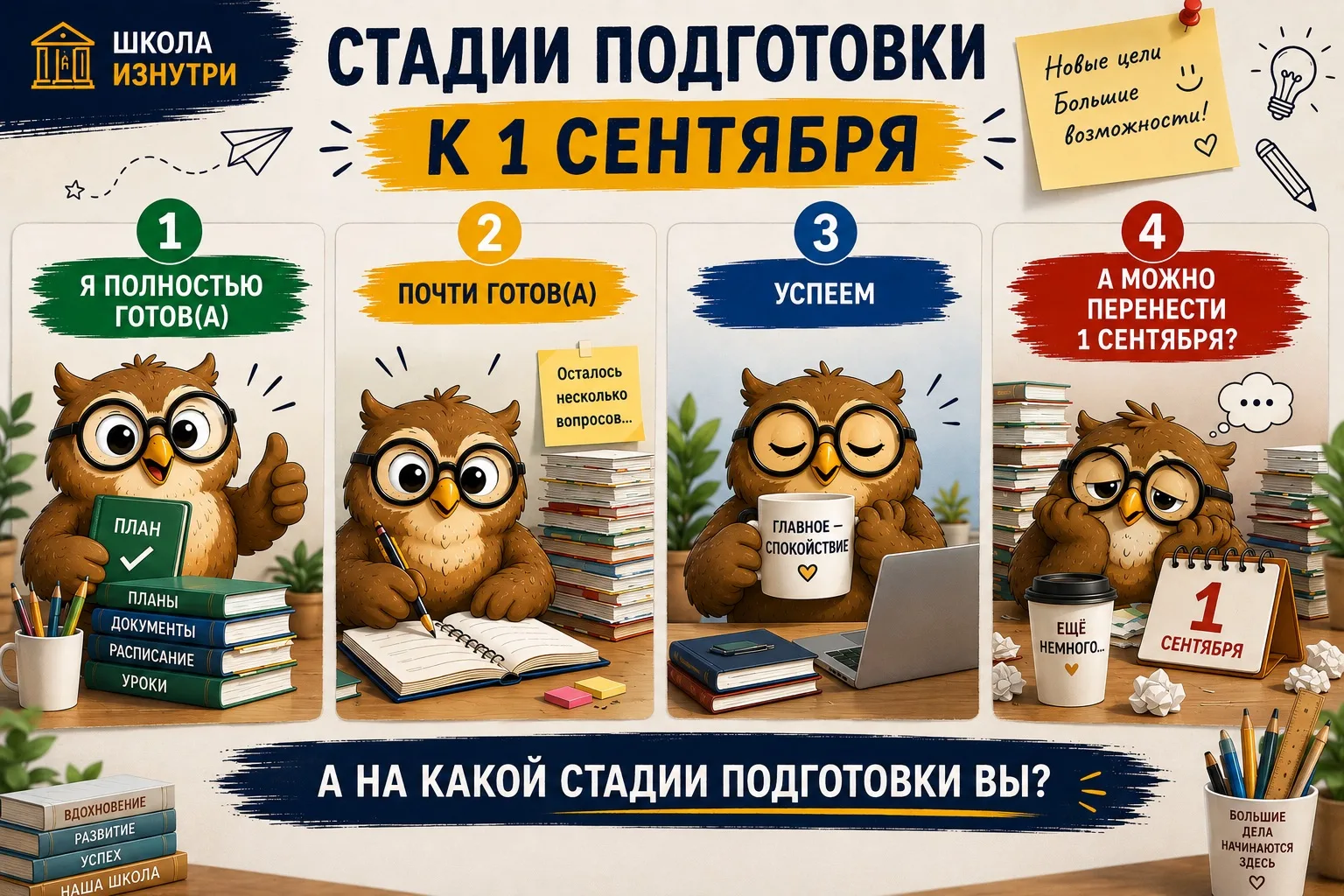 😄 СТАДИИ ПОДГОТОВКИ К 1 СЕНТЯБРЯ