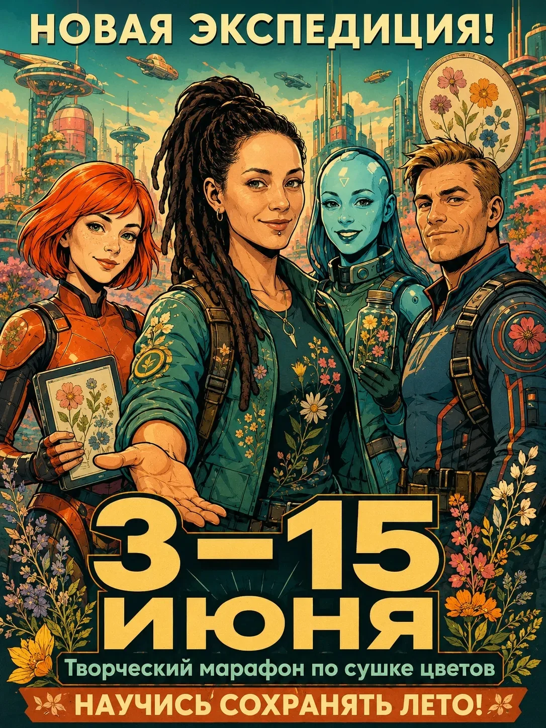 Девчонки, айда сушить цветы! 🔥 

В начале июня в группе ВК проведу бесплатный 
МАРАФОН ПО СУШКЕ ЦВЕ