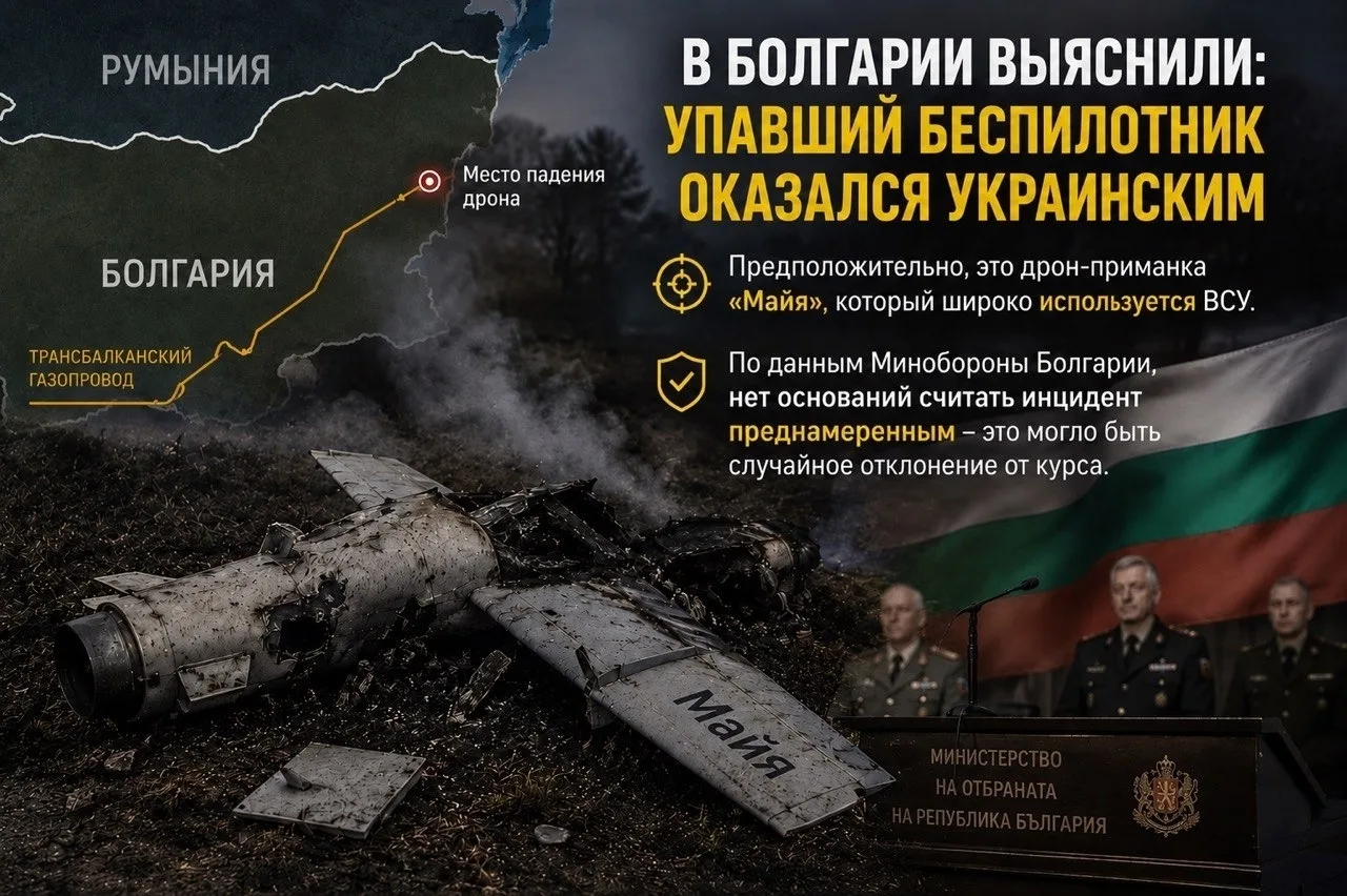 🇧🇬❗️🇺🇦В Болгарии выяснили: упавший беспилотник оказался украинским