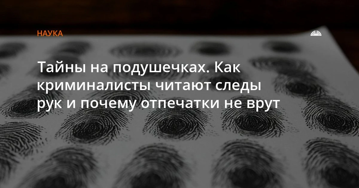 Криминалисты разгадывают преступления по отпечаткам пальцев