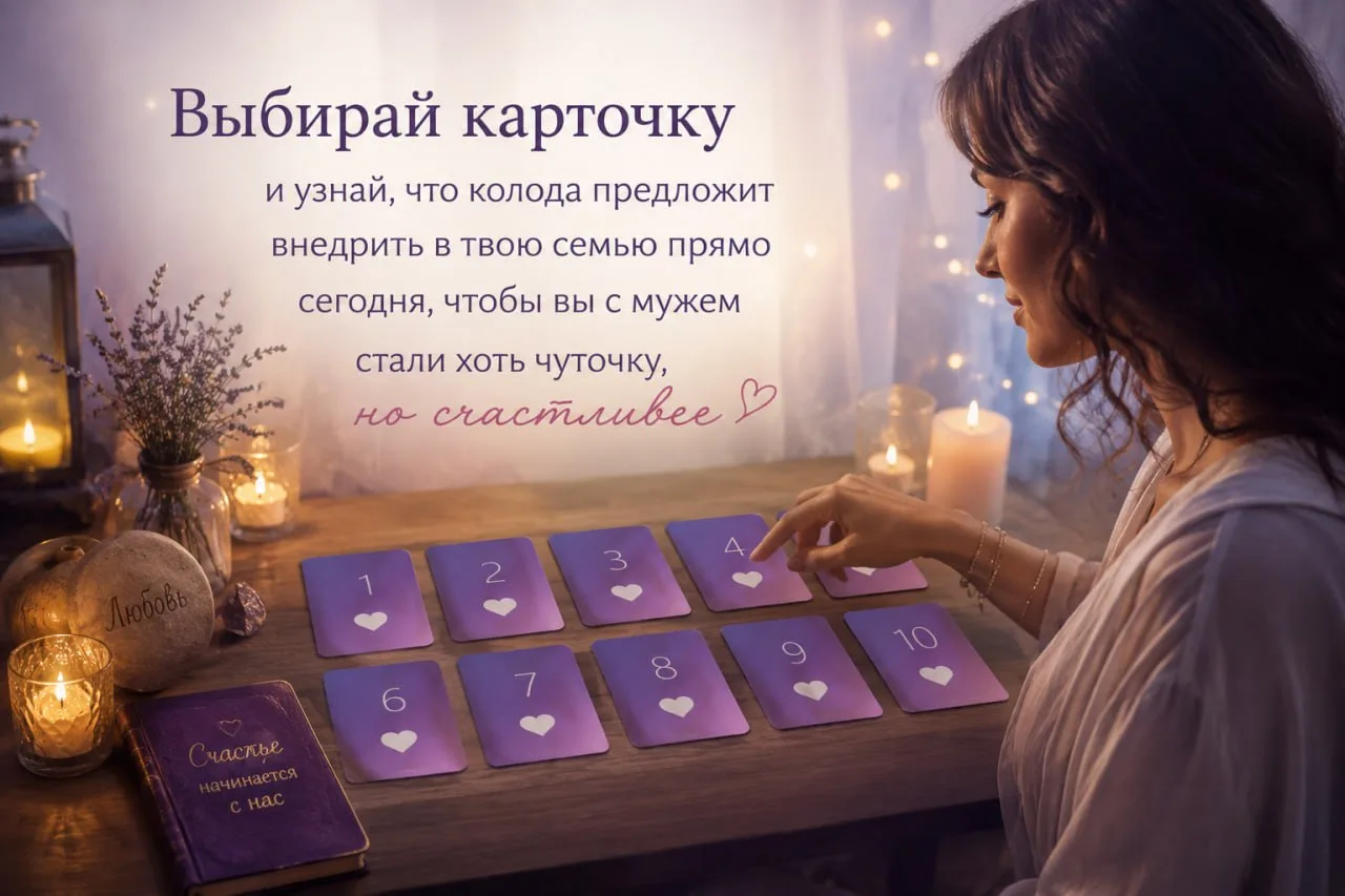 🎁 Сама Вселенная подскажет, как вам с мужем стать ближе и счастливее сегодня