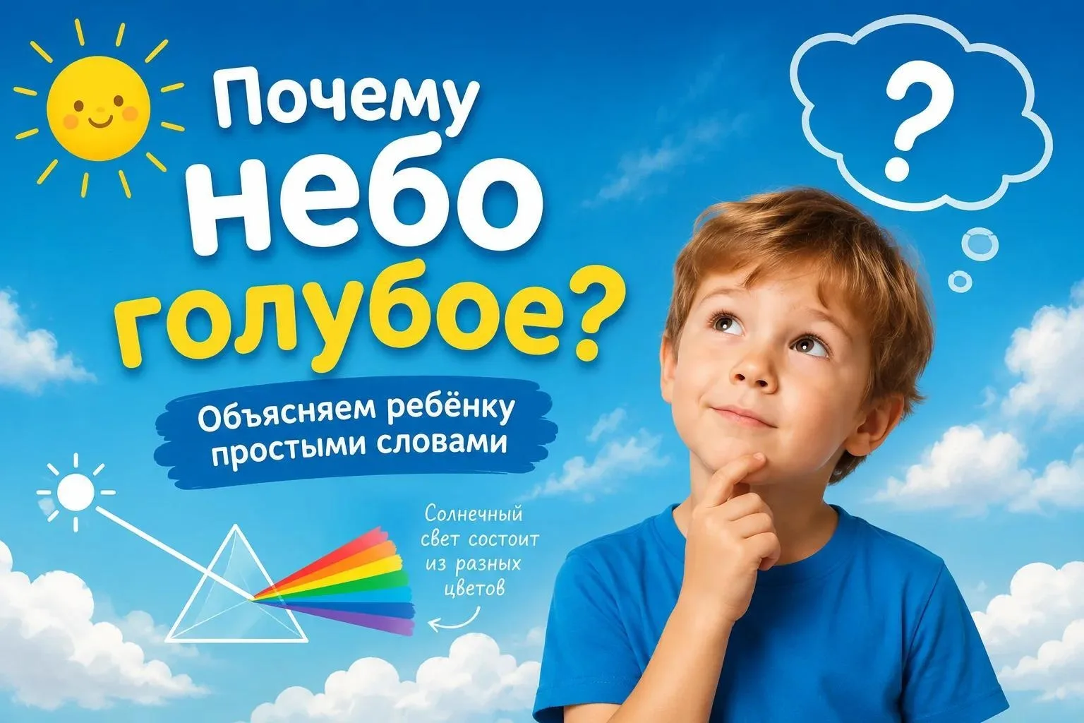 🚀 Наверняка ребёнок хотя бы раз спрашивал: «А почему небо голубое?»