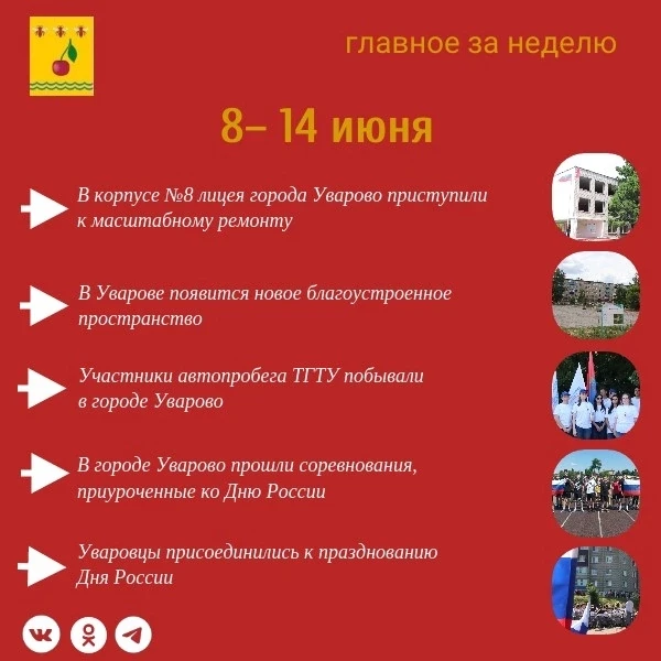 📌О значимых событиях недели в жизни города