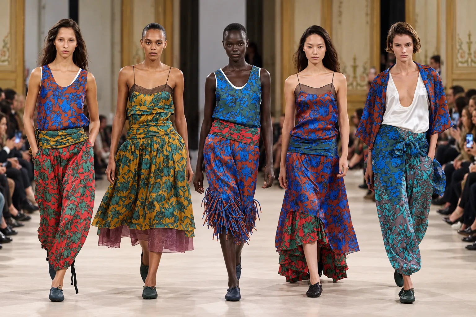 Дом Alberta Ferretti — это всегда роскошь: летящие силуэты, дорогие ткани… — публикация канала «Разнолоскут»