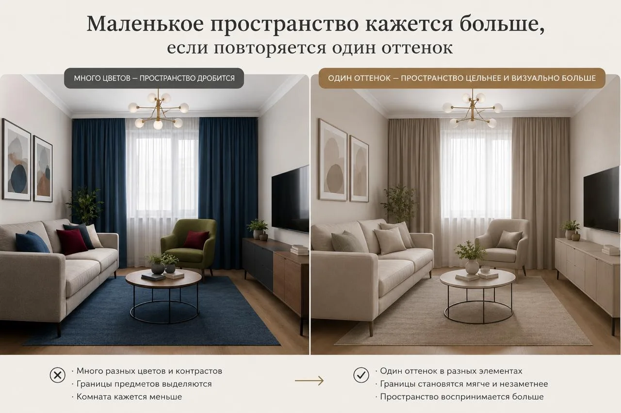 🎨 Один цвет, который может визуально сделать комнату больше