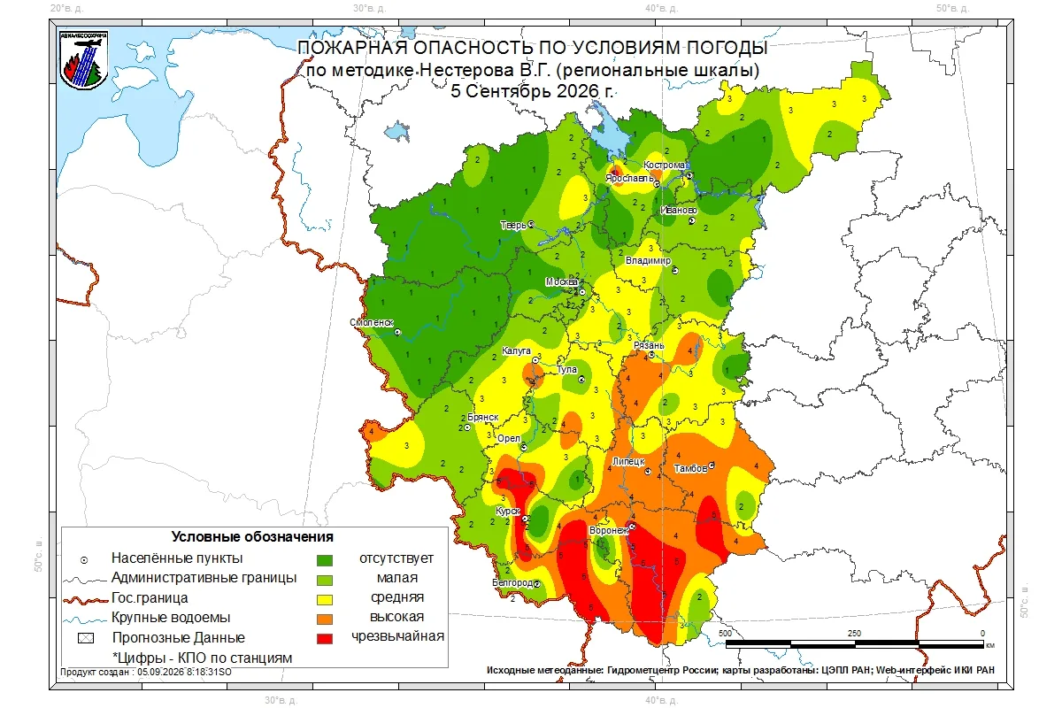 О лесопожарной обстановке в лесах Ивановской области на 5 сентября 2026 года🔥🌲