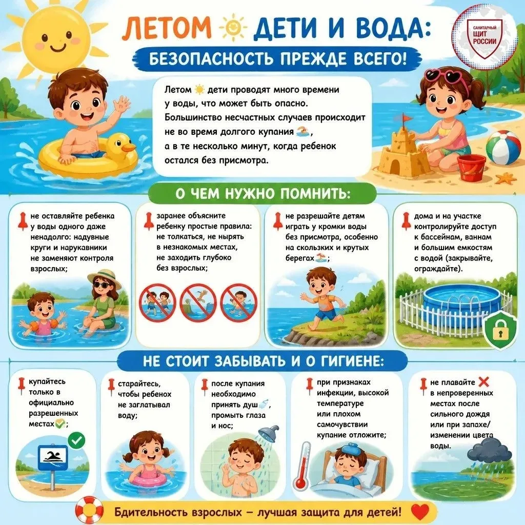 Летом дети проводят много времени у воды, что может быть опасно. Большинство несчастных...