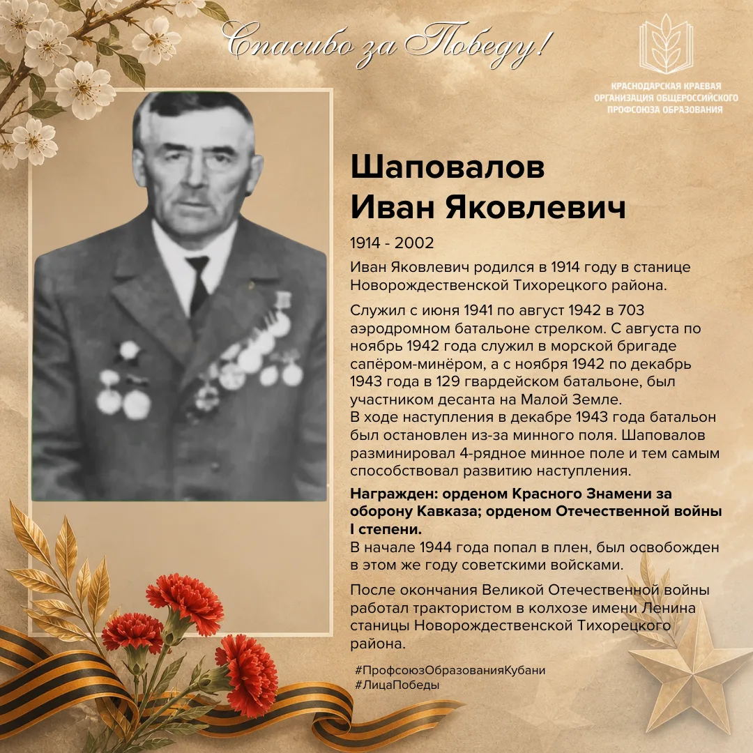🎗️Спасибо за Победу!  Участники интернет-акции «Лица Победы: расскажи о своем герое»