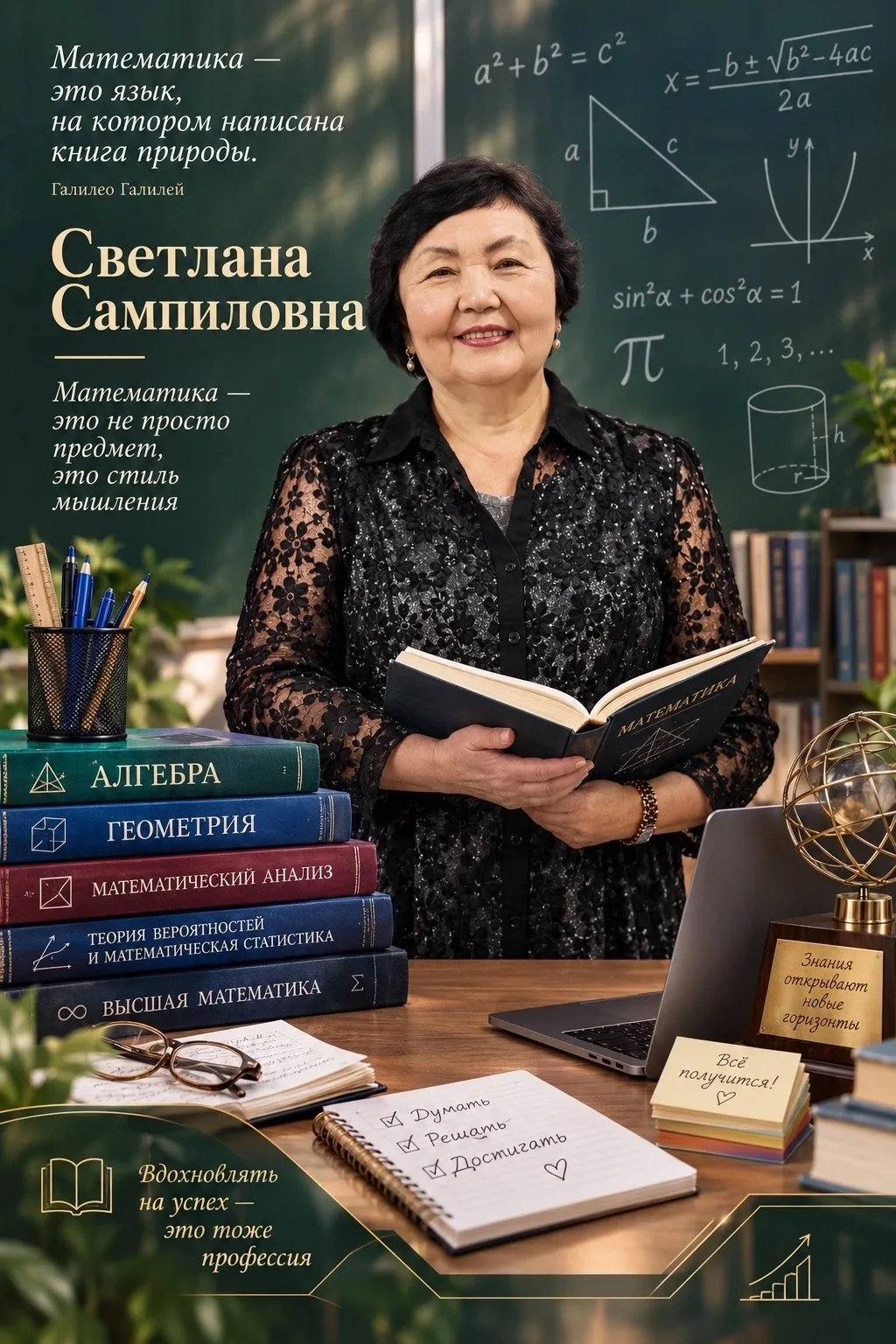 Сегодня слово — Светлане Сампиловне, преподавателю математики➗📐