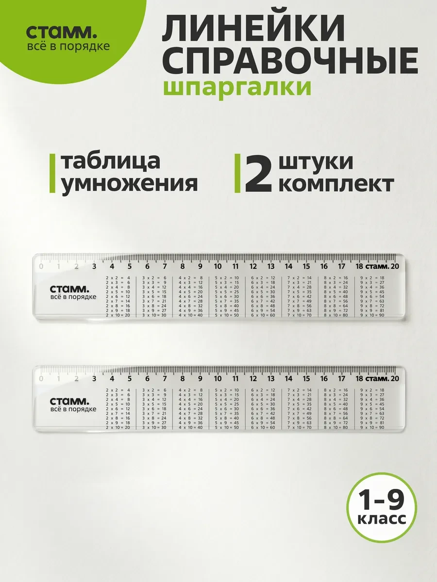 ⚡️ Справочные линейки шпаргалки, Стамм