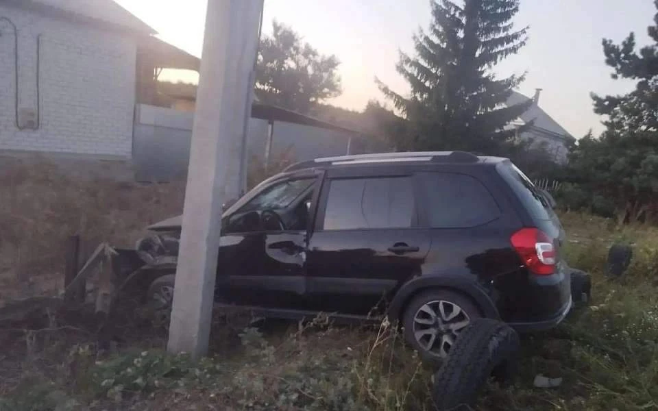 В пьяной аварии в воронежском селе двое мужчин разбились об опору ЛЭП