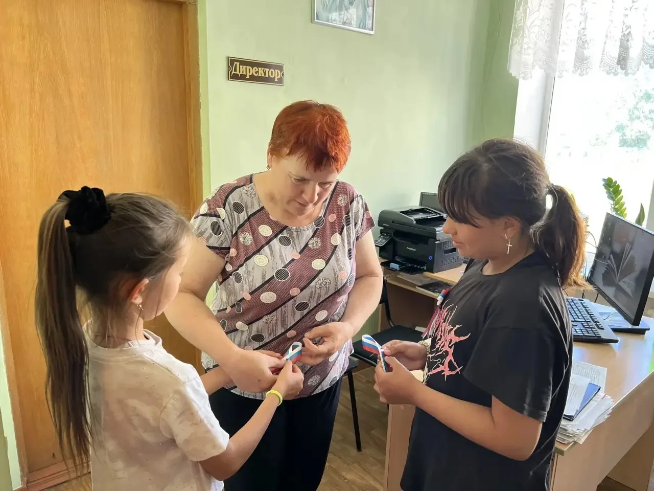 🇷🇺 В нашем летнем школьном оздоровительном лагере «Чайка» прошла патриотическая акция...