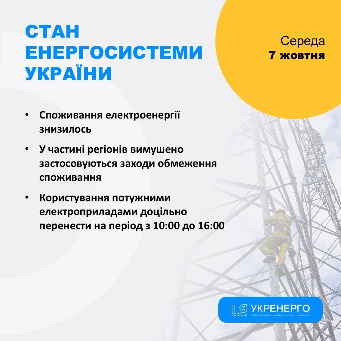 ⚡️💡Ночные удары привели к отключениям света на Украине