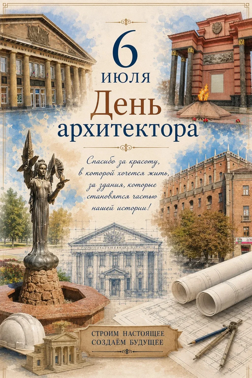 ✨️6 июля – День архитектора!✨️
✨️И нашы воспитанники не осталась в стороне!
Дети познакомились с про