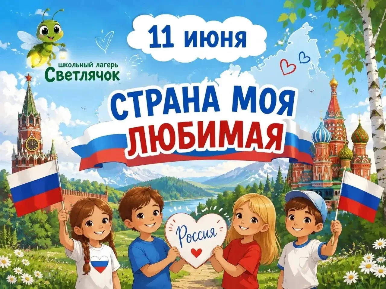 🇷🇺 С Днём России! Праздник творчества и патриотизма в «Светлячке»! 🇷🇺

🎉 Сегодня наш лагерь нап
