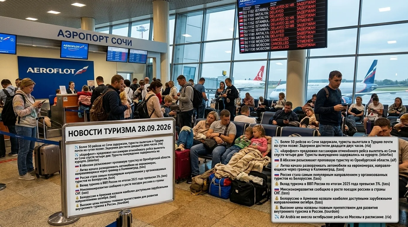 ✈️ Более 50 рейсов из Сочи задержали, туристы вылетали в Турцию почти на сутки позже — ...