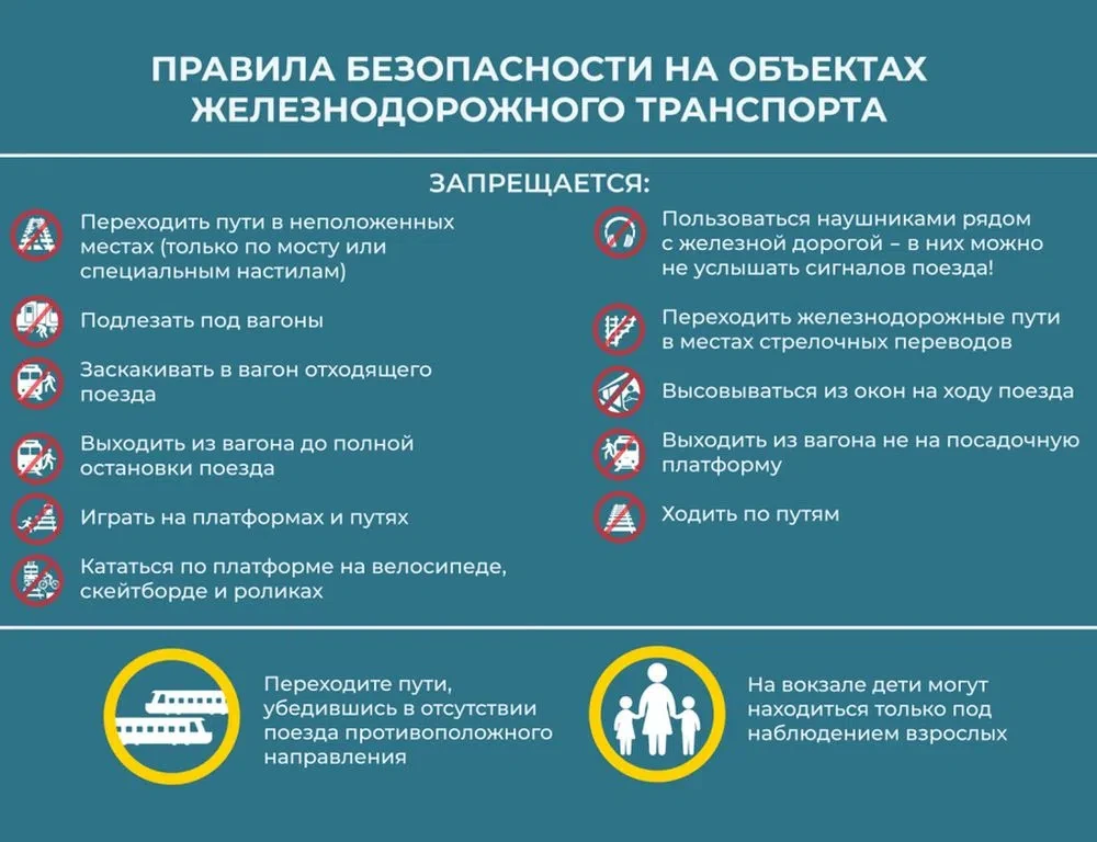 🔔 Как обезопасить себя на железной дороге?

Важно помнить, что железная дорога – зона повышенной оп