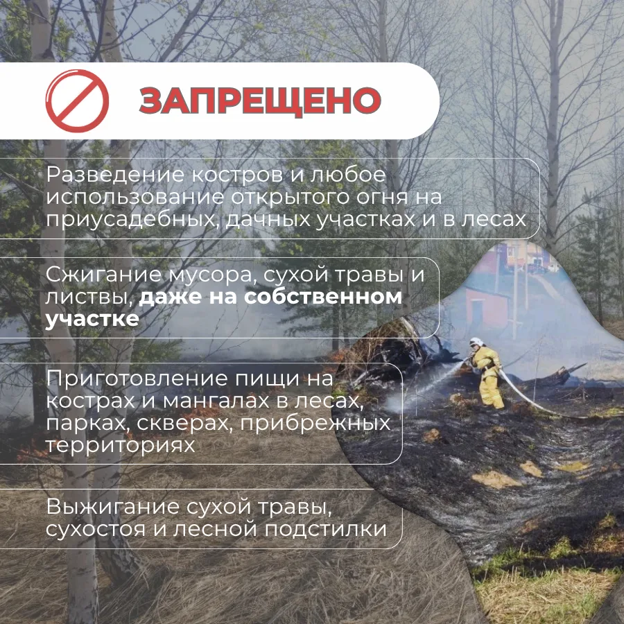 ВНИМАНИЕ! ВЫСОКАЯ ПОЖАРООПАСНОСТЬ!  По сведениям Удмуртского ЦГМС, в период с 9 по 11 мая 2026 года 