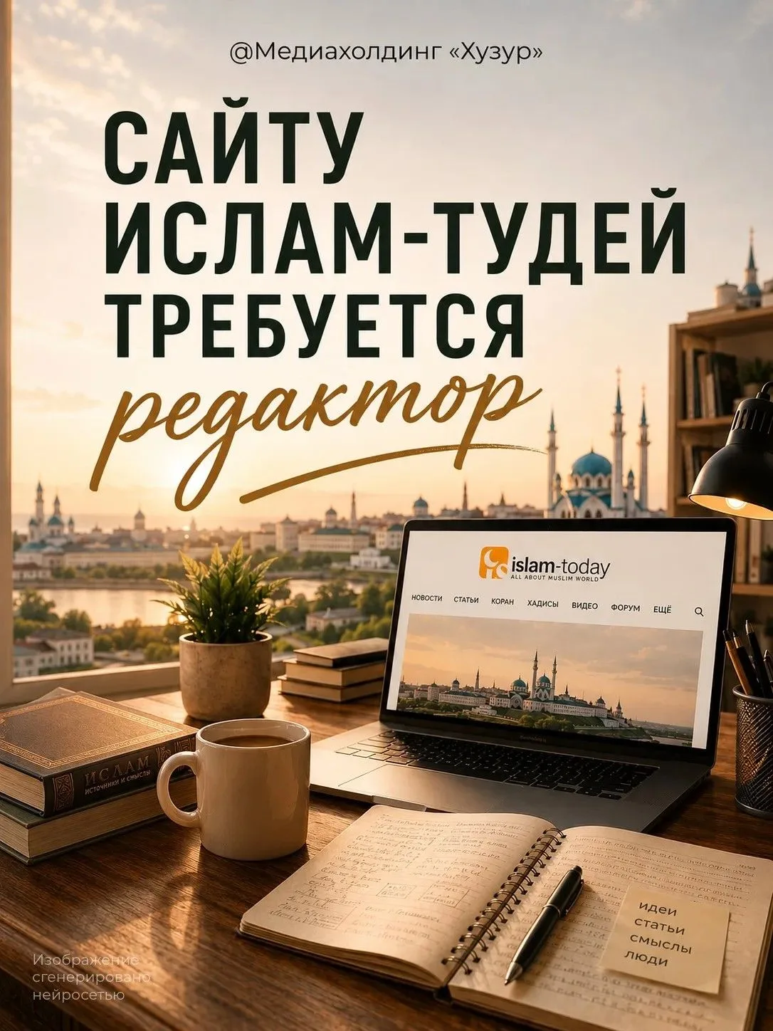 🕌 ИСЛАМ-ТУДЕЙ ИЩЕТ РЕДАКТОРА