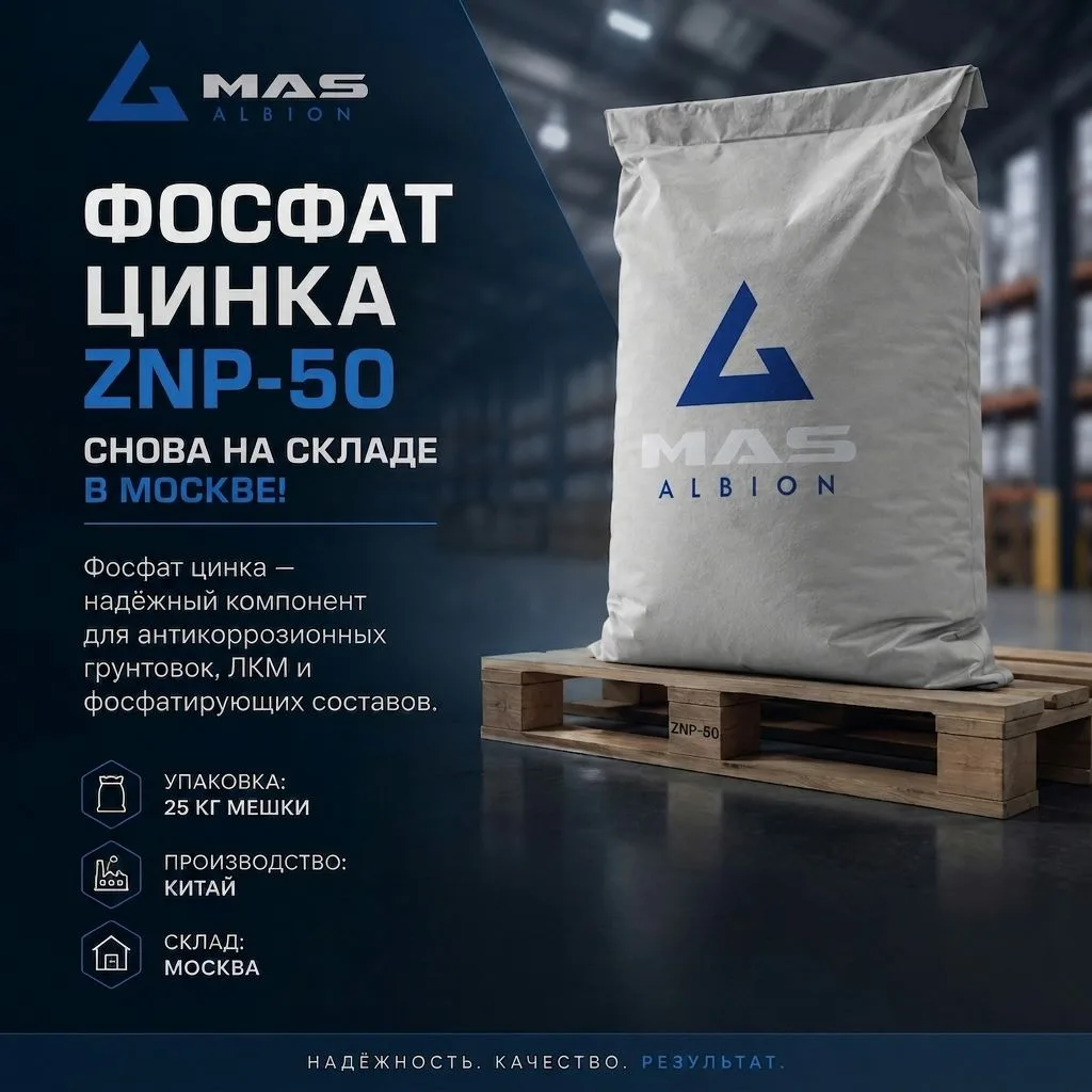 📦 Фосфат цинка ZNP-50 — снова на складе в Москве!
