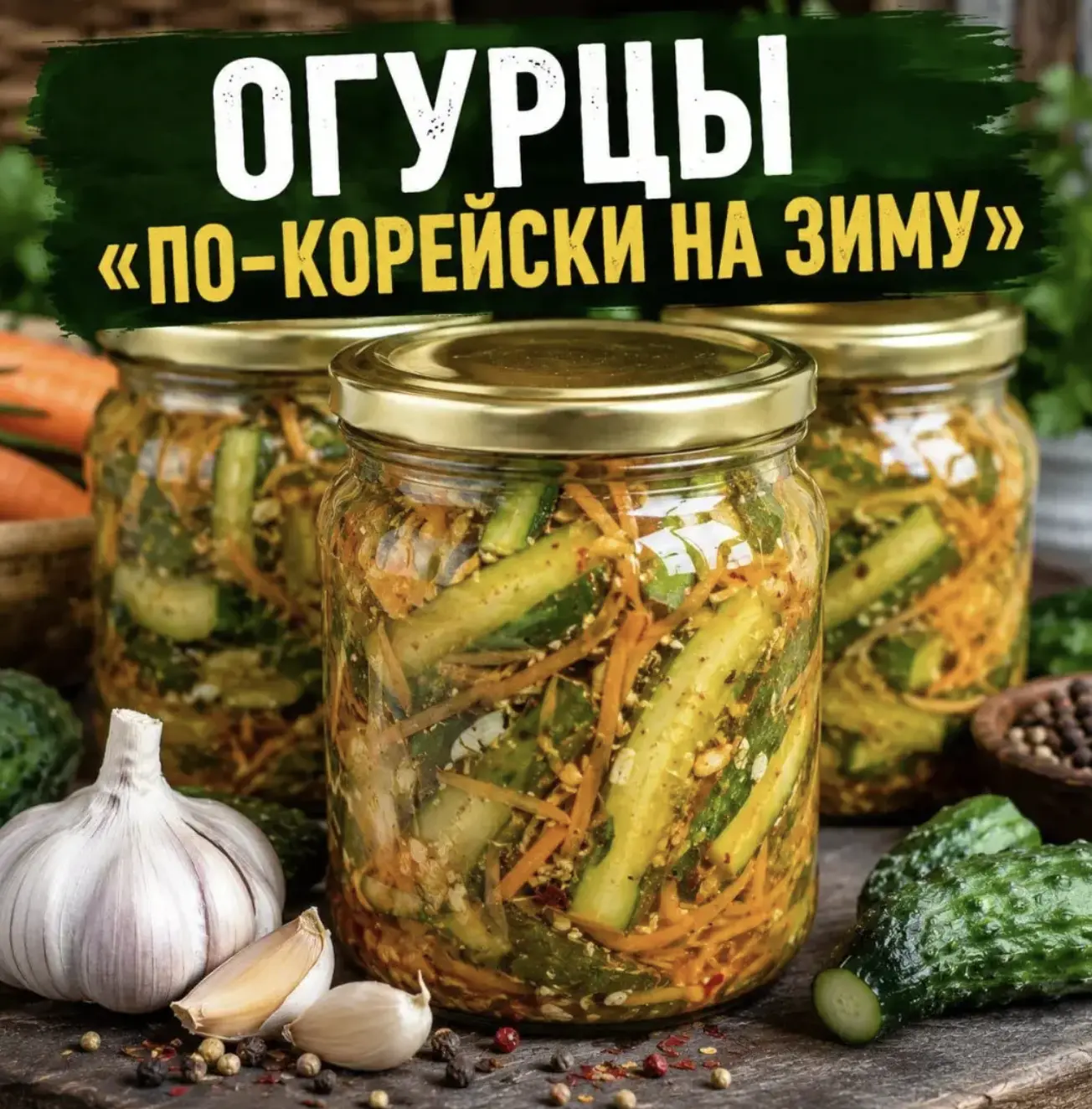 🫑 ОГУРЦЫ «ПО-КОРЕЙСКИ НА ЗИМУ»
