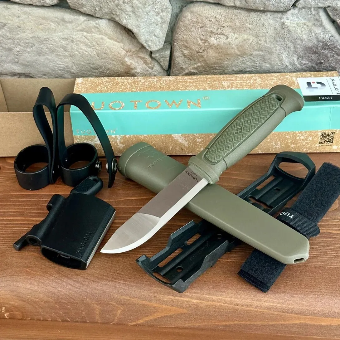 🛒 Нож туристический 105мм / 2,6мм с чехлом Hunter 1 TUOTOWN AUS 8 (с банками-партнёрами)