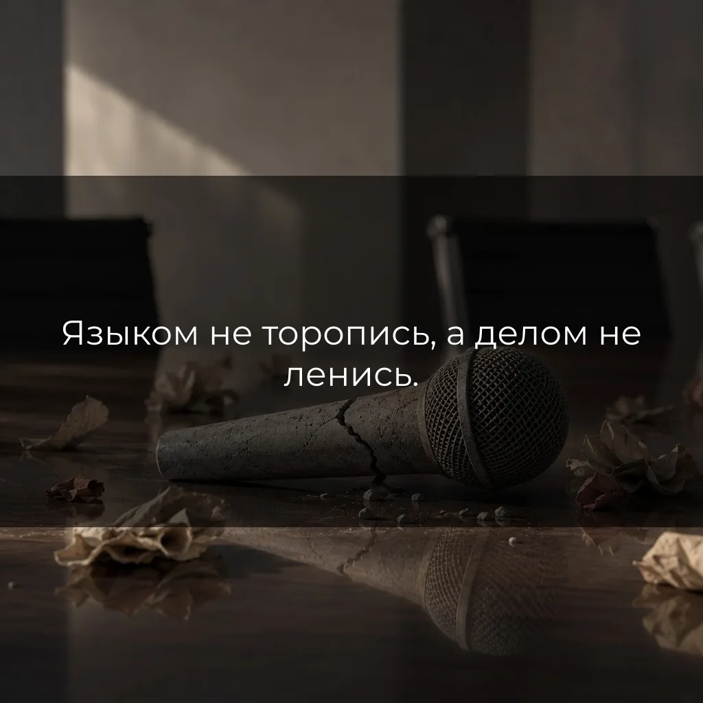 Языком не торопись, а делом не ленись.
