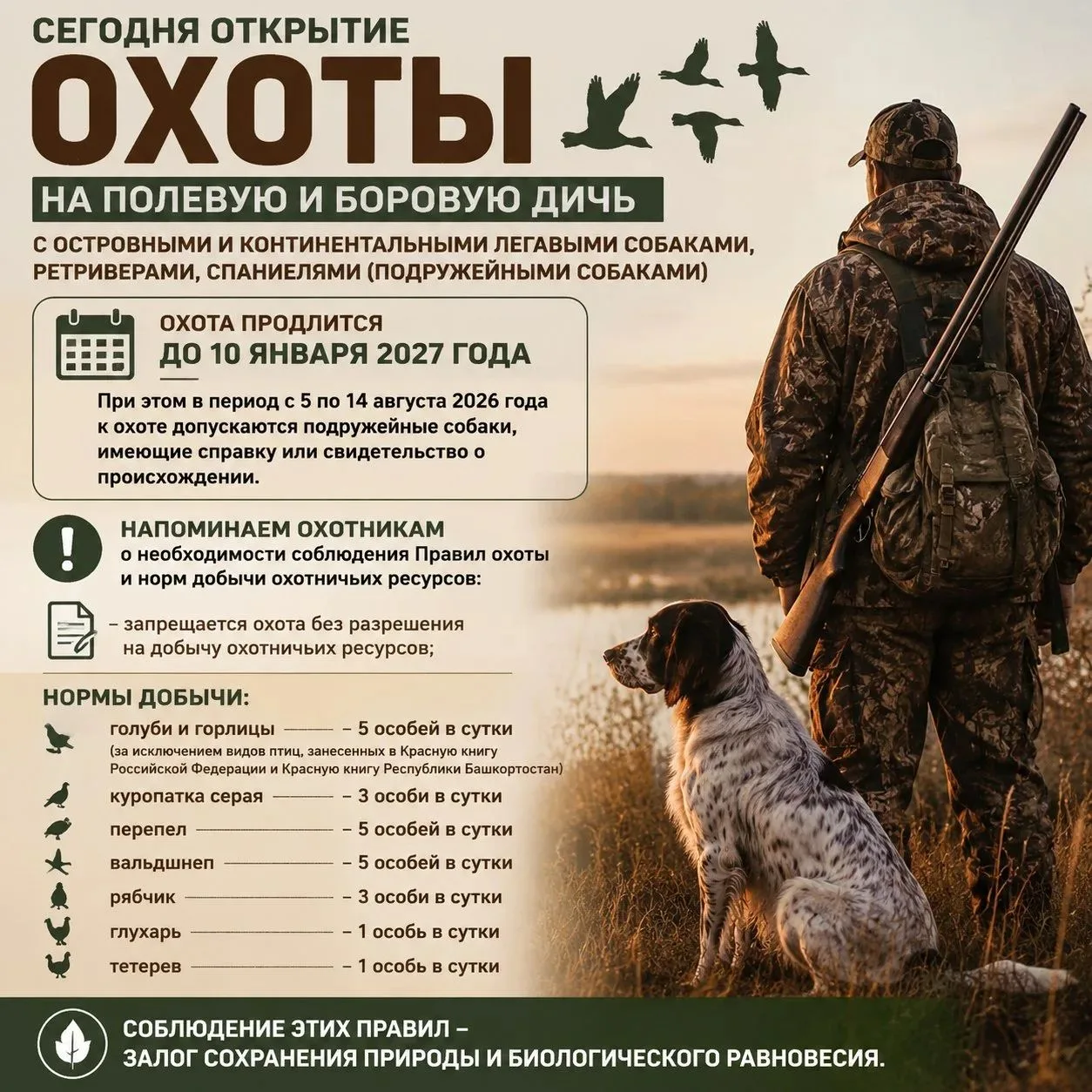 Сегодня открытие охоты на полевую и боровую дичь с островными и континентальными легавы...