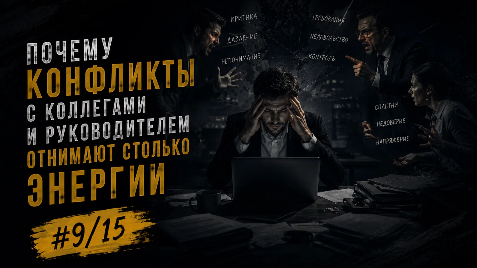🤝⚡ Почему конфликты с коллегами и руководителем отнимают столько энергии