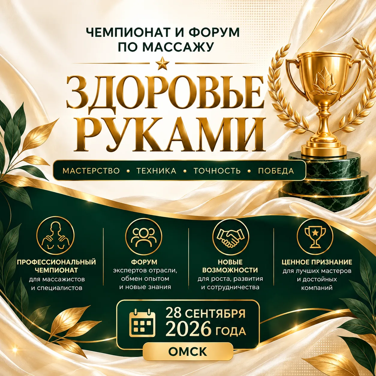 ЧЕМПИОНАТ И ФОРУМ ПО МАССАЖУ - ПЕРВЫЙ В ОМСКЕ!