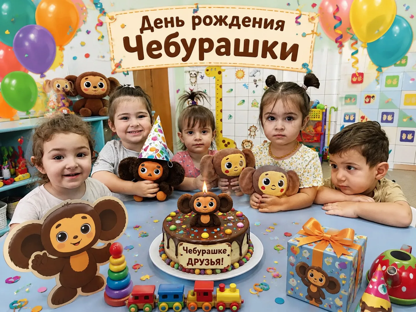 🎉 День рождения Чебурашки в младшей группе! 🧡