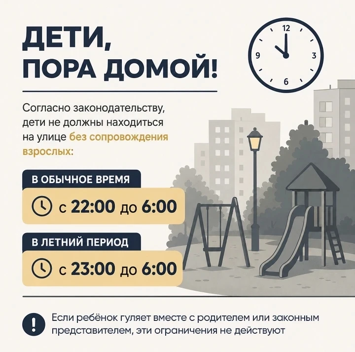 В 2026 году в Волгоградской области действует такой график комендантского часа: