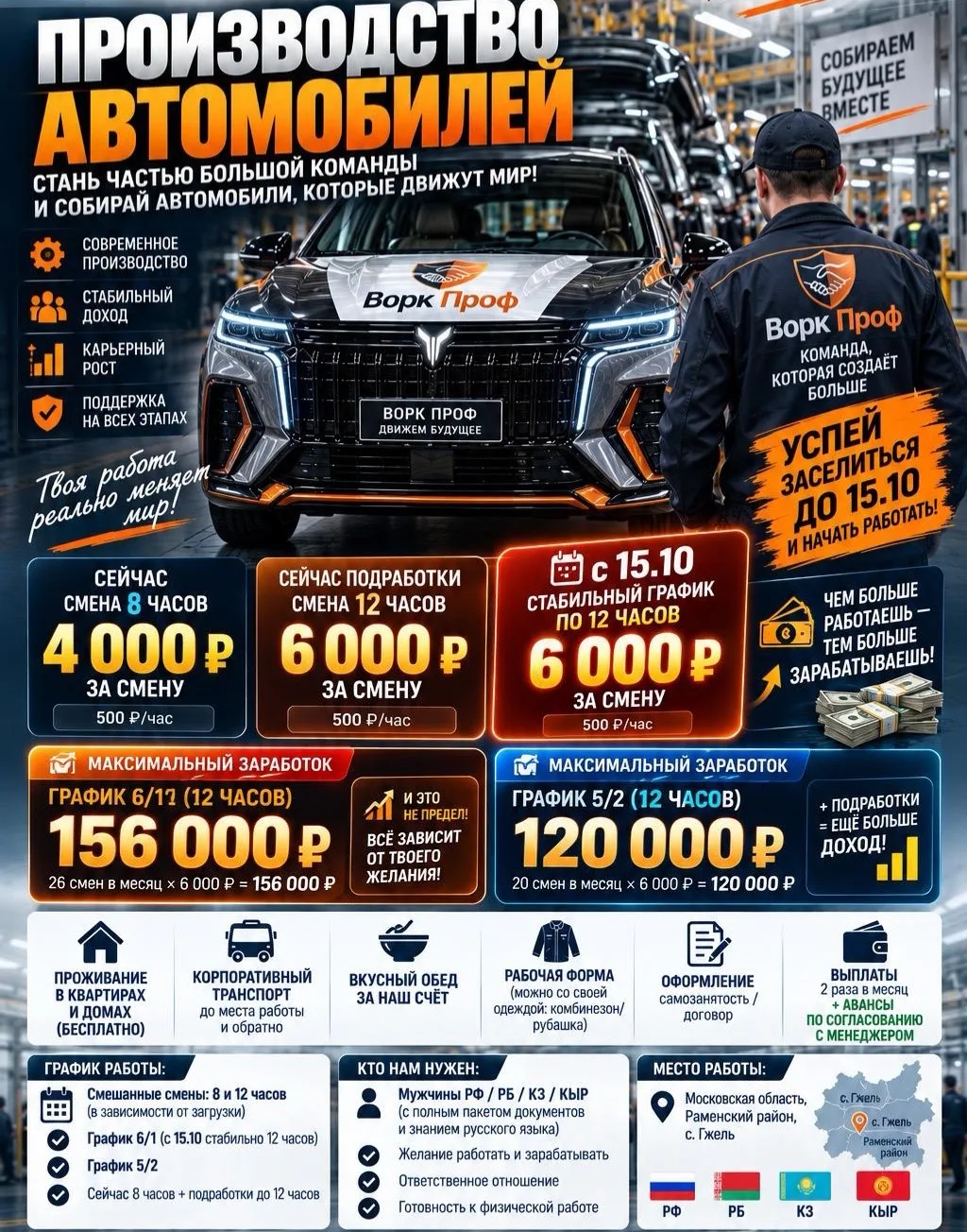 Вакансия 🔧 Сборщик автомобилей